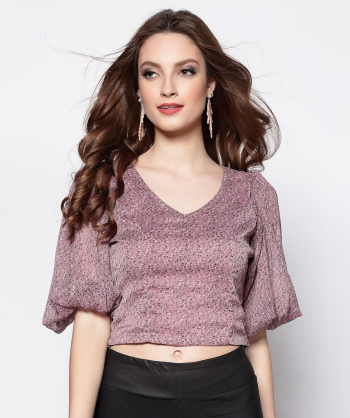 Striped Flutter Sleeve Overlap Collar Peplum Hem Blouse